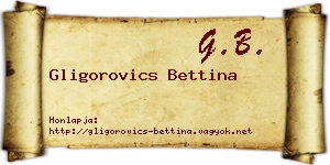 Gligorovics Bettina névjegykártya