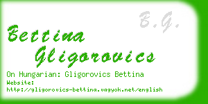 bettina gligorovics business card